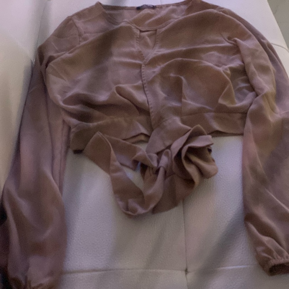NWOT gray Chan, long sleeve fashion, nova blouse